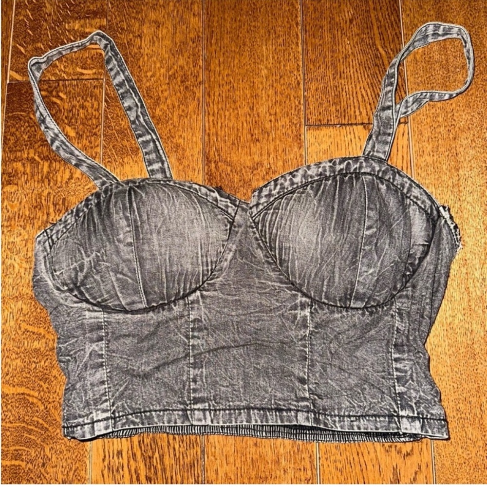 Padded cropped bustier